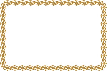Simple Unique Frame with White Background, Golden Frame, Unique Style Frame, Border Frame, Photo Frame