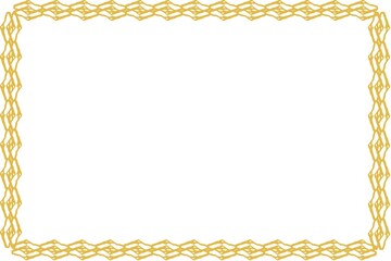 Simple Unique Frame with White Background, Golden Frame, Unique Style Frame, Border Frame, Photo Frame