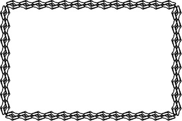 Simple Unique Frame with White Background, Black Frame, Unique Style Frame, Border Frame, Photo Frame