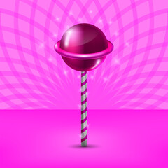 Pirulito rosa infantil