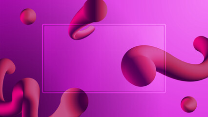 Fundo roxo com formas 3d