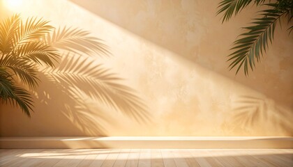 Golden Light on Palm Shadows