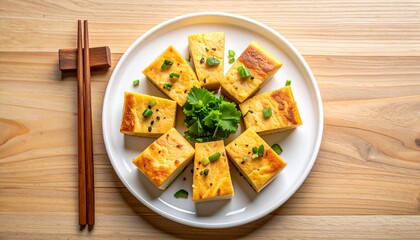 Japanese Tamagoyaki with Garnish