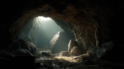 inside the cave