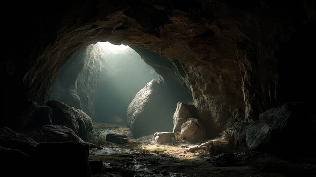 inside the cave