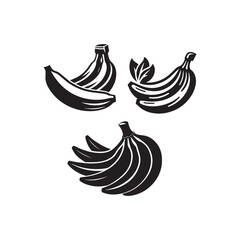 nature illustration tree silhouette tropical logo fruit icon plant outline banana leaf garden food summer organic palm green ripe shape of garden food for vector graphic background 