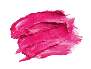 Vibrant pink lipstick smudge