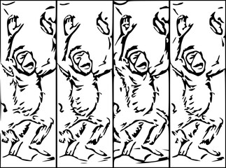 “Monkey of the World – Global Wildlife Vector Illustration”
