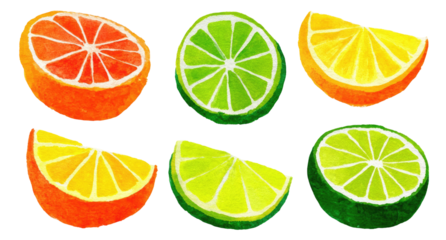 Citrus slices, vibrant colors