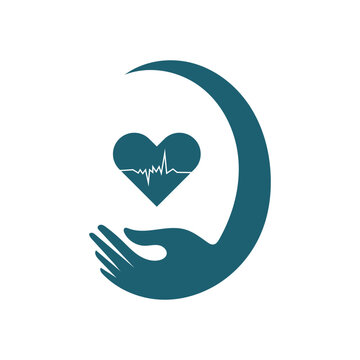 Medical Logo Health Symbol and care Icon. Flat Vector Logo Design Template Element