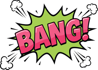 Comic book bang sound effect speech bubble