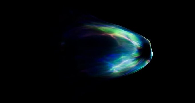 aura energy projectile effect on black background