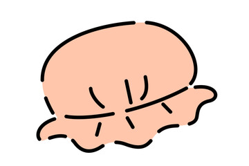 かわいい手書き風のシンプルなナイトキャップ