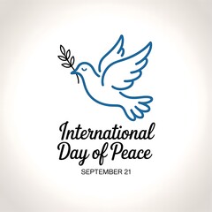 Fototapeta premium Photo of international day of peace dove with olive branch
