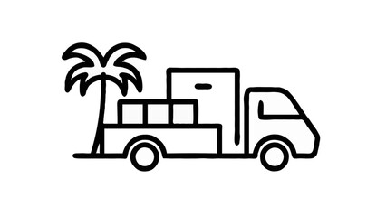 Fototapeta premium truck on the road
