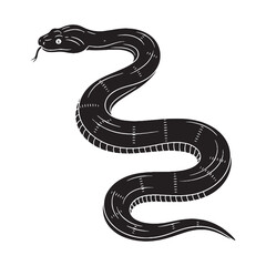 Predatory Anaconda Silhouette – Anaconda Vector Template for Nature Graphics – Snake Silhouette – Silhouette of Anaconda

