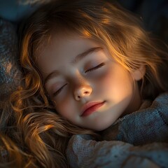 Naklejka premium Peaceful slumber under the moonlight