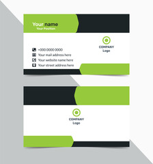 Creative corporate business card design template.