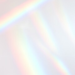 Obraz premium Rainbow Pastel Colors on White Background with Light Refraction Effect