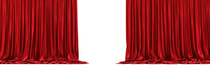 Red stage curtains open (1)