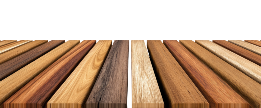 Wooden planks in various shades of brown