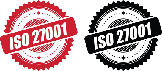 ISO 27001 Certification Badge – Vector Seal for Information Security Management Standards