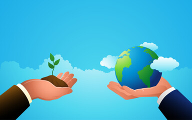 World environment day, Environmental Social and Governance, Corporate Social Responsibility, Sustainable Development Goals concepts.