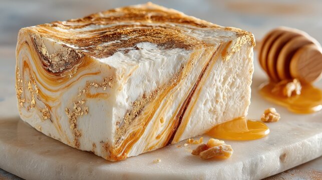 Organic goat cheese wedge from Normandy showcases artisanal techniques and rich flavors