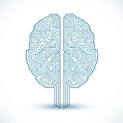 Circuitry representation of the human mind showcasing intricate network and connections within the organ system