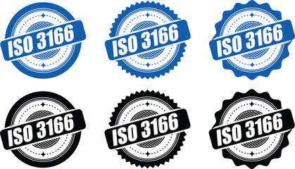 ISO 3166 Certified Stamp– Country Code Standard Label and Stamp Vector Design