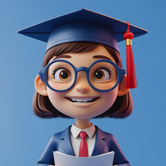 graduate student with a diploma