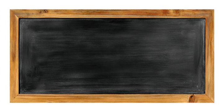 rustic wooden school blackboard isolated on white 