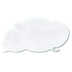 A soft and fluffy speech bubble in the shape of a cloud. This high-quality PNG image on a transparent background is ideal for chat, communication, and thinking concepts.
