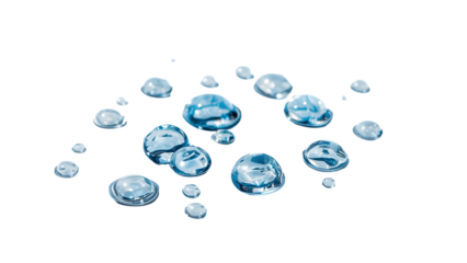 Transparent Water Droplets: A stunning collection of pristine, transparent water droplets, showcasing their perfect spherical form and the delicate beauty of nature's purity.