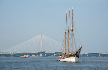 Tall ship on the sea in Finland