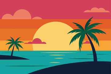 Obraz premium palm trees on the beach