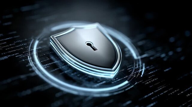 Cyber Security Shield Protecting Digital Information