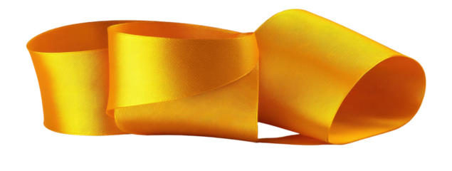 Gold ribbon,  flowing and curved