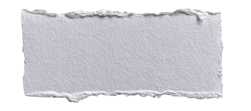Ripped piece of light gray paper