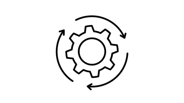 Slow rotation of gear mechanism. Team community cogwheel.