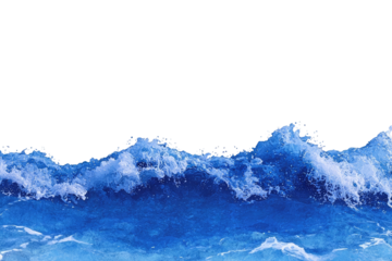 Ocean waves crashing on a dark background