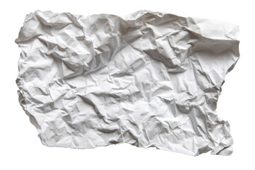 Crumpled sheet of white paper