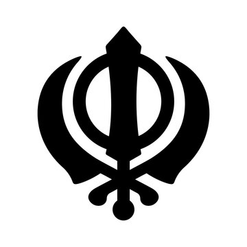 black khanda symbol clip art preview