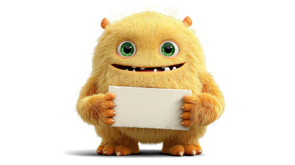 chubby cartoon-style yellow alien