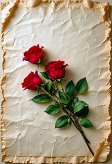 old paper with rose