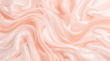 Fototapeta premium Elegant Satin Fabric in Peach and Cream
