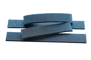 Gray fabric strips overlapping