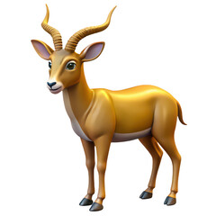 Fototapeta premium Golden antelope illustration