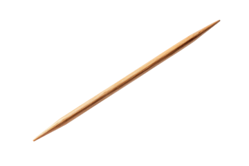 Wooden toothpick on black background simple product shot, isolated on transparent background, perfect cutout, PNG