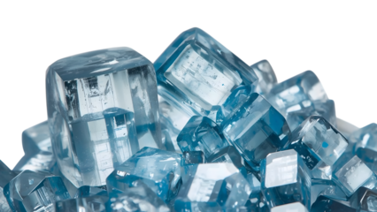 Crystals: A close-up shot of vibrant, crystalline structures, their facets catching the light and showcasing their unique geometry. 